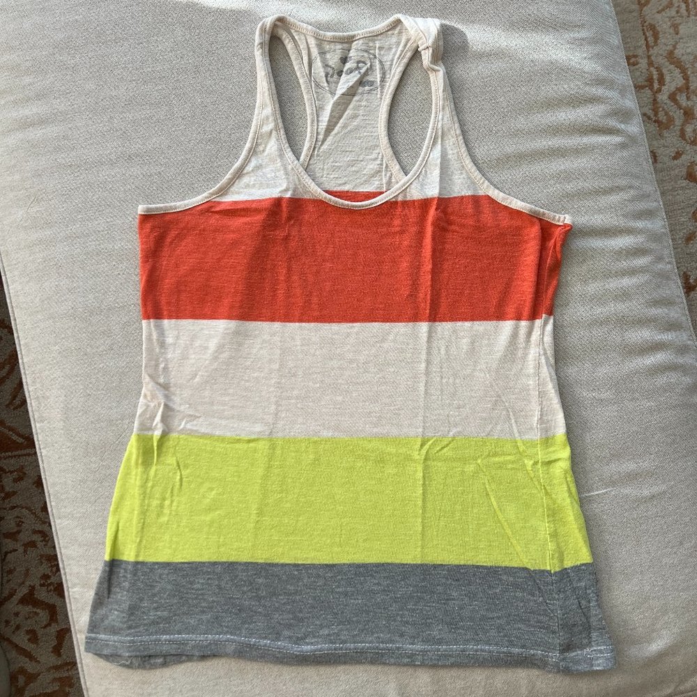 Like New Poof! Color Block Razor Back Tank Top Sz… - image 1